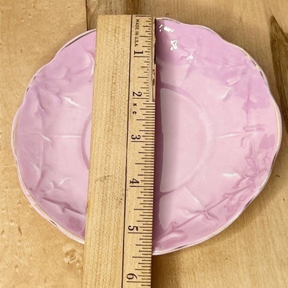 Pink & Gold Lusterware Set of 5 Teacup & Saucer Victorian Luster‎ Raised Grapes - Picture 16 of 16